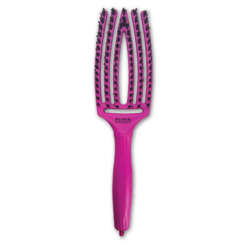Antistatická fúkacia kefa na vlasy Olivia Garden Fingerbrush Combo Neon Purple MEDIUM
